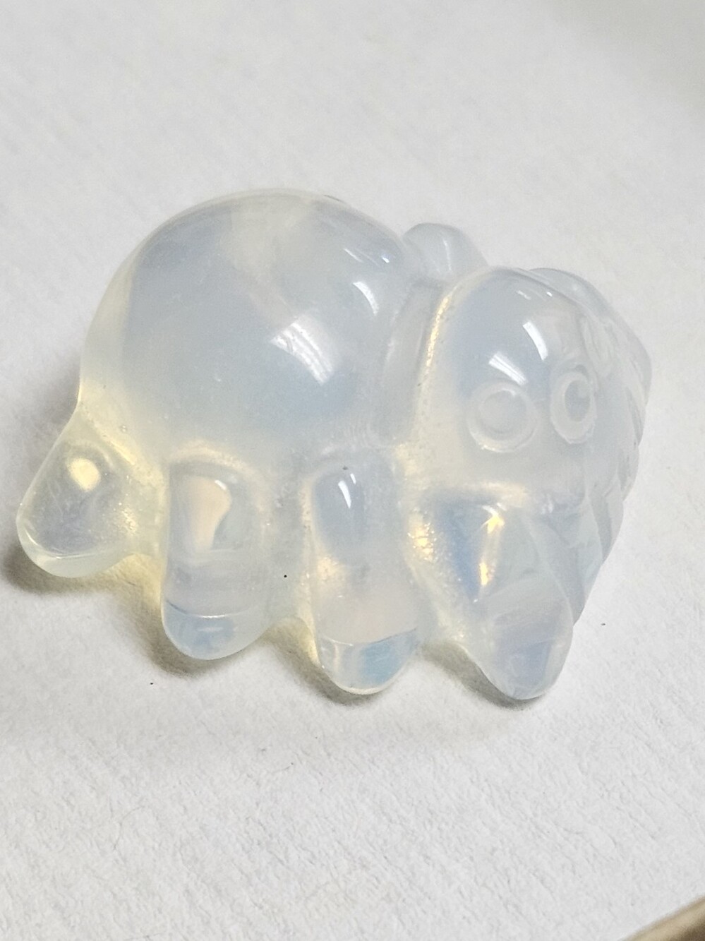 Opalite-esque Carved Bug/spider Figurine - Iridescent Blue White - Picture 3 of 3